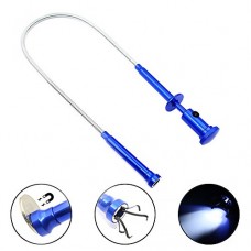 Claw Pick-up Tool-Flexible Grabber Pickup Tool with LED Length of 24” for to Unclog Hair from Drains Sink Toilet Clean Dryer Vents etc(Blue) - B07F8GJ2KC